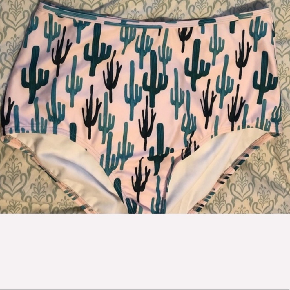 Swimsuits For All Cactus Print Bikini Bottom